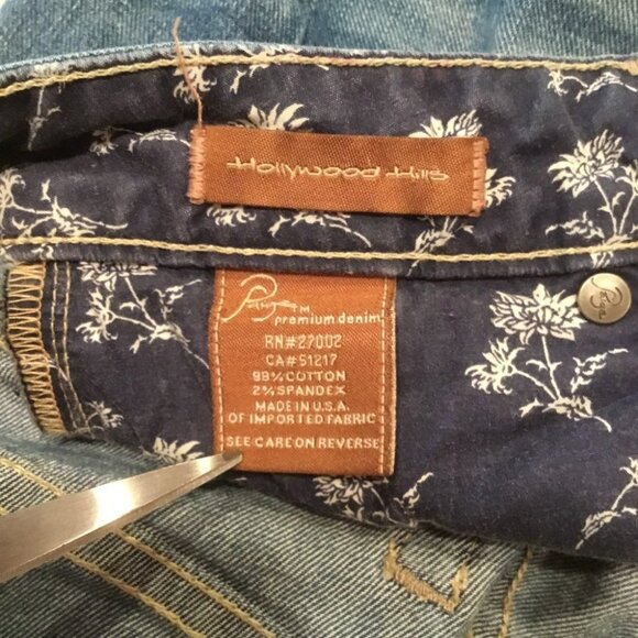 Paige Hollywood Hills Bootcut Jeans Premium Denim Womens Size 28 Blue Stretch Co - Picture 8 of 8